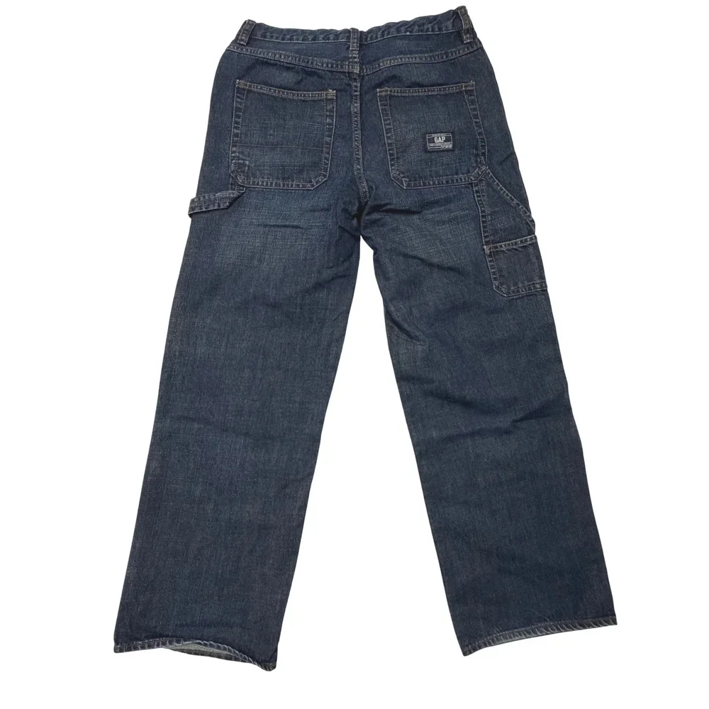 GAP Kids Carpenter Jeans Dark Wash Denim Utility Pants 14 Husky 2009